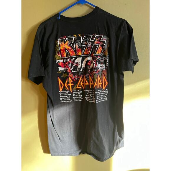 Kiss and Def Leopard concert 2014 T shirt L - Picture 2 of 7